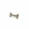 Crystal Rhinestone Triangular Bow Brooch Pin For Bridal DIY Crafts 2 Inch X 1 Inch